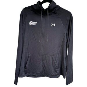 Under Armour UA Heat Gear Jacket Full-Zip Temple Owls Women Sz L Black Athletic